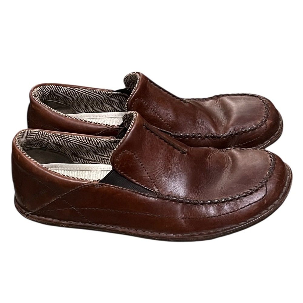 Patagonia Pau walnut leather slip on loafer outdoor walking hiking